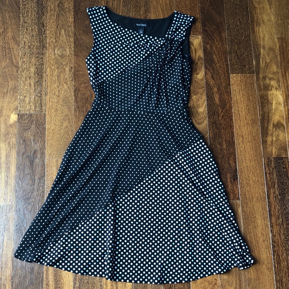 Black and white polka dot dress